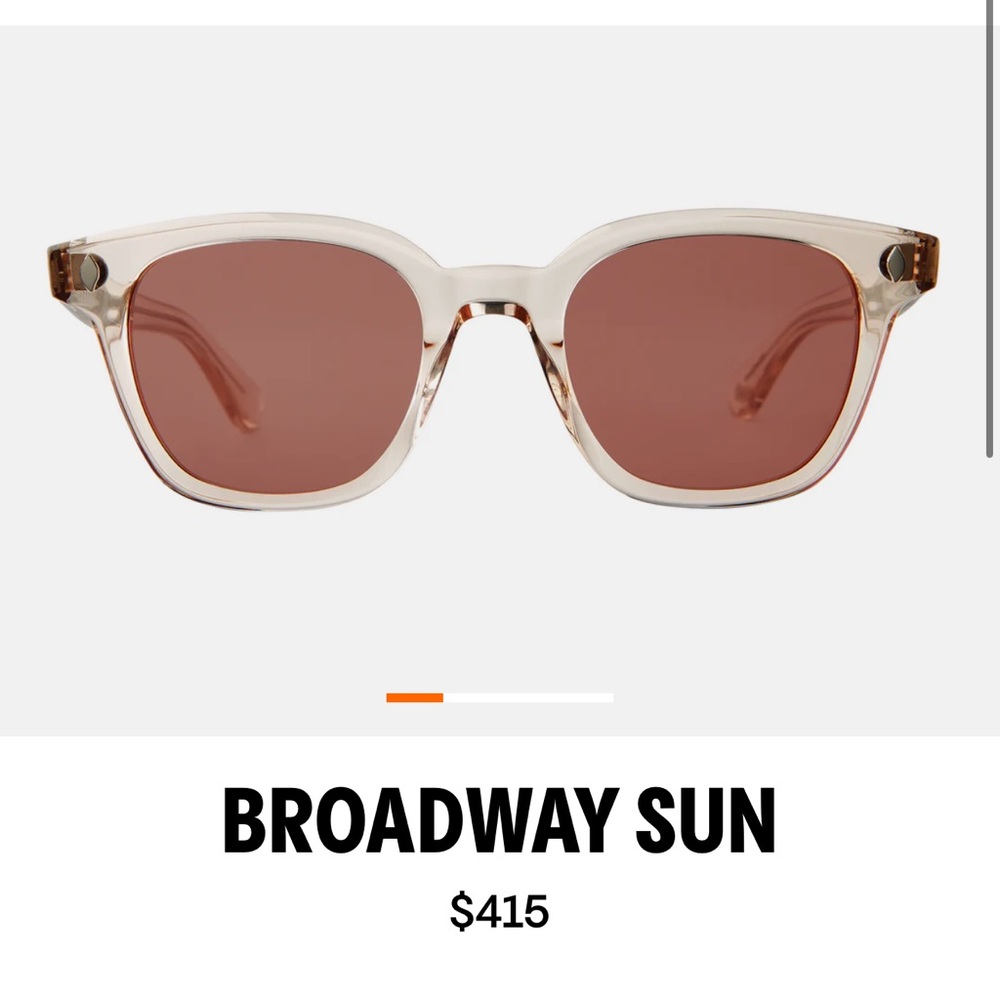 GARRETT LEIGHT Broadway Sunglasses with Rose Lenses (Prosecco)